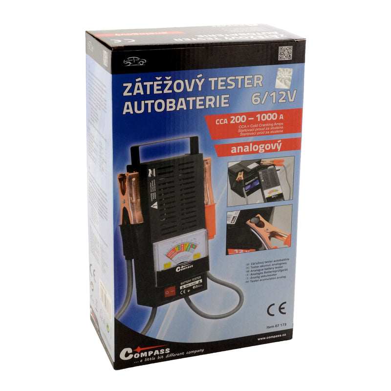 Tester autobaterie zátěžový COMPASS 07173 analogový