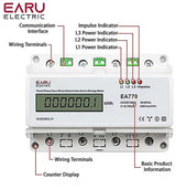 Elektroměr 3F na DIN lištu EA770