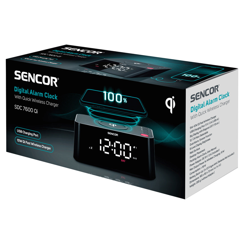 Hodiny s budíkem SENCOR SDC 7600 Qi