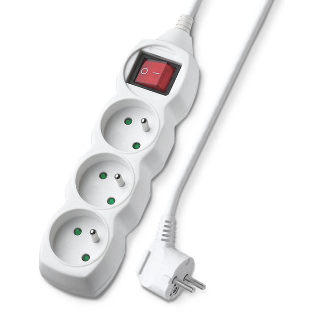 Prodlužovací kabel 3 zásuvky 2m GETI GEC32S s vypínačem
