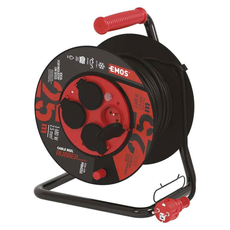 Prodlužovací kabel na bubnu - 4 zásuvky 25m EMOS P084253