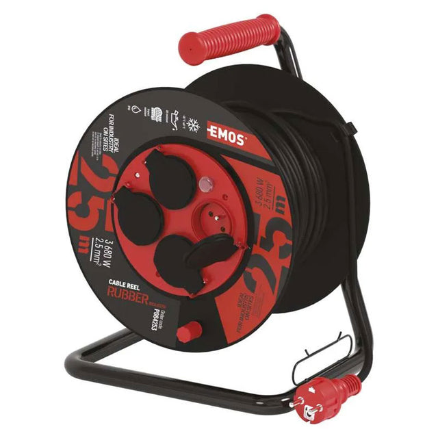 Prodlužovací kabel na bubnu - 4 zásuvky 25m EMOS P084253