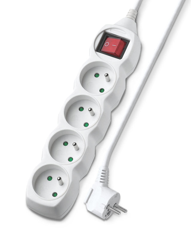Prodlužovací kabel 4 zásuvky  3m GETI GEC43S s vypínačem