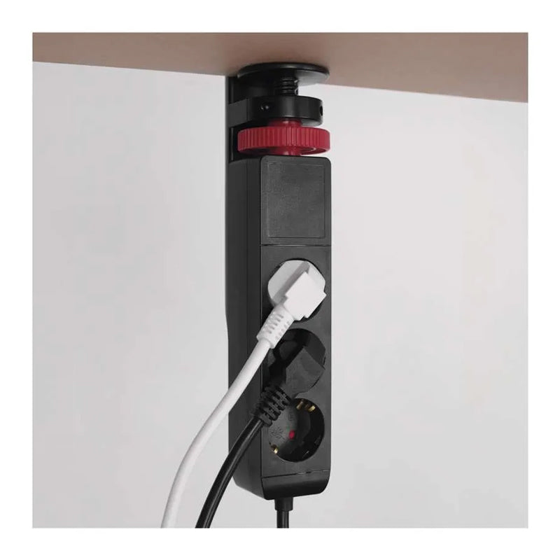 Prodlužovací přívod 3 zásuvky 1,5m EMOS P1311PD,uchycení na stůl,USB,vypínač
