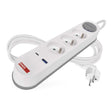 Prodlužovací přívod 3 zásuvky 2m EMOS P1312FC USB s vypínačem