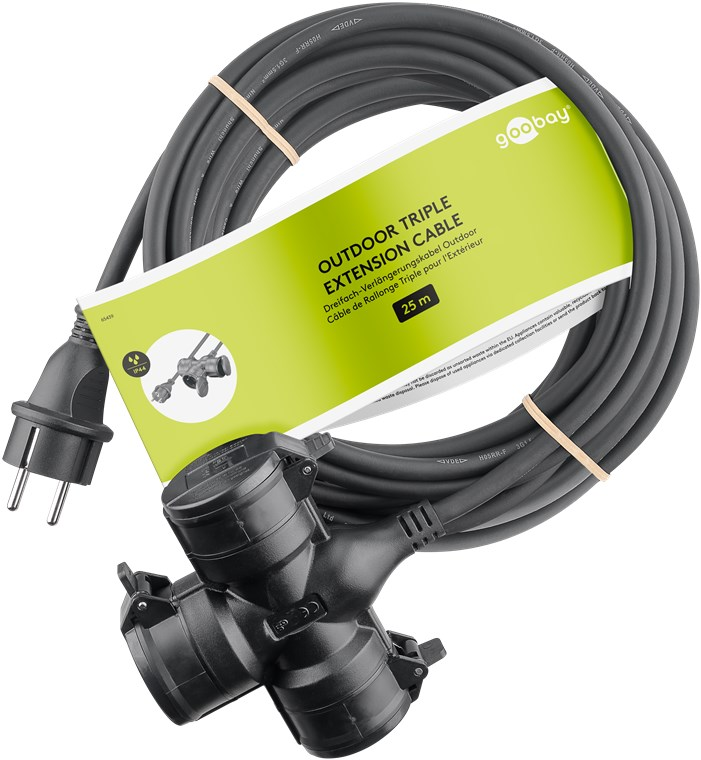 Prodlužovací kabel 3 zásuvky 25m GOOBAY 65439