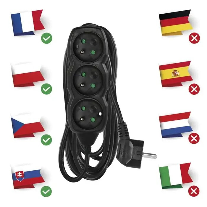 Prodlužovací přívod 3 zásuvky 5m EMOS PC0315R