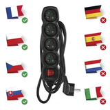 Prodlužovací přívod 4 zásuvky 3m EMOS PC1413R
