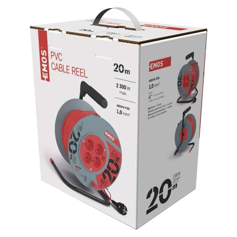 Prodlužovací kabel na bubnu - 4 zásuvky 20m EMOS P19420
