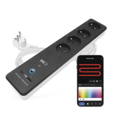 GoSmart prodlužovací přívod 4 zásuvky 2m EMOS P1412SM s vyp./ USB /bílá-černá/PVC/ WiFi