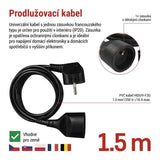 Prodlužovací kabel 1 zásuvka EMOS PC0111 1,5 m