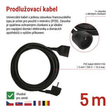 Prodlužovací kabel 1 zásuvka EMOS PC0115R 5m