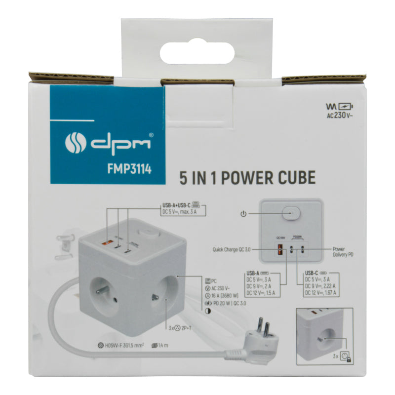 Prodlužovací kabel DPM FMP3114 bílý