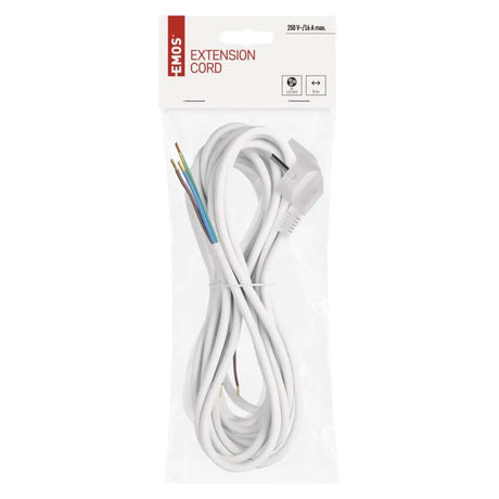 Flexo šňůra PVC 3x1,5mm 5m bílá