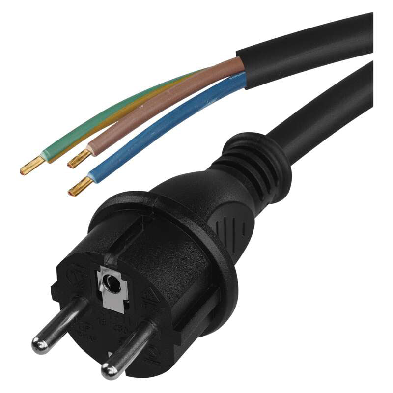 Flexo šňůra gumová 3x1,0mm2 3m černá EMOS S03130