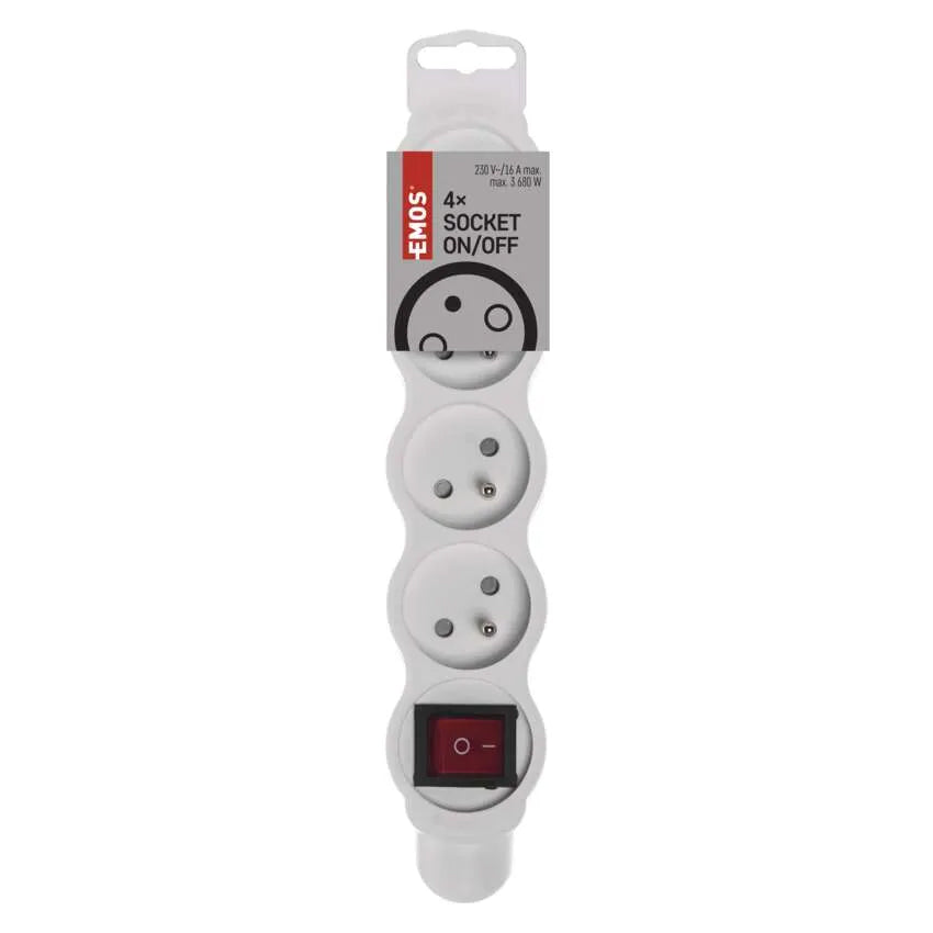 Zásuvka EMOS P1400N 4 zásuvky s vypínačem