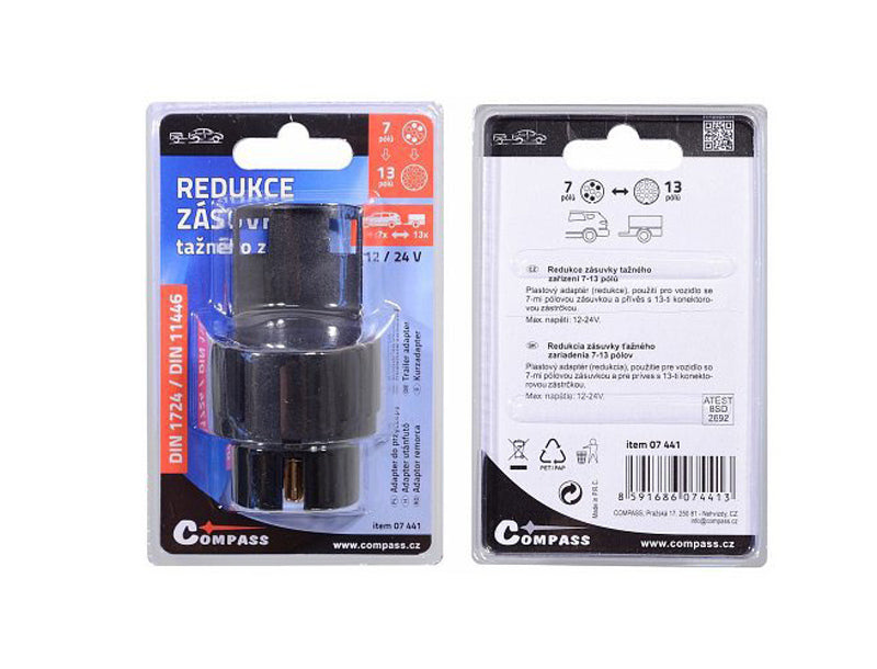 Zásuvka tažného zařízení - Redukce 7-13 pólů COMPASS 07441