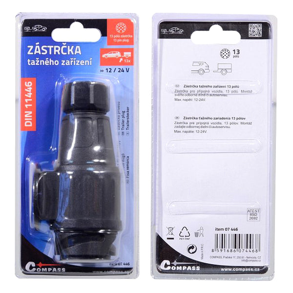 Zástrčka tažného zařízení 13 pólů COMPASS 07446