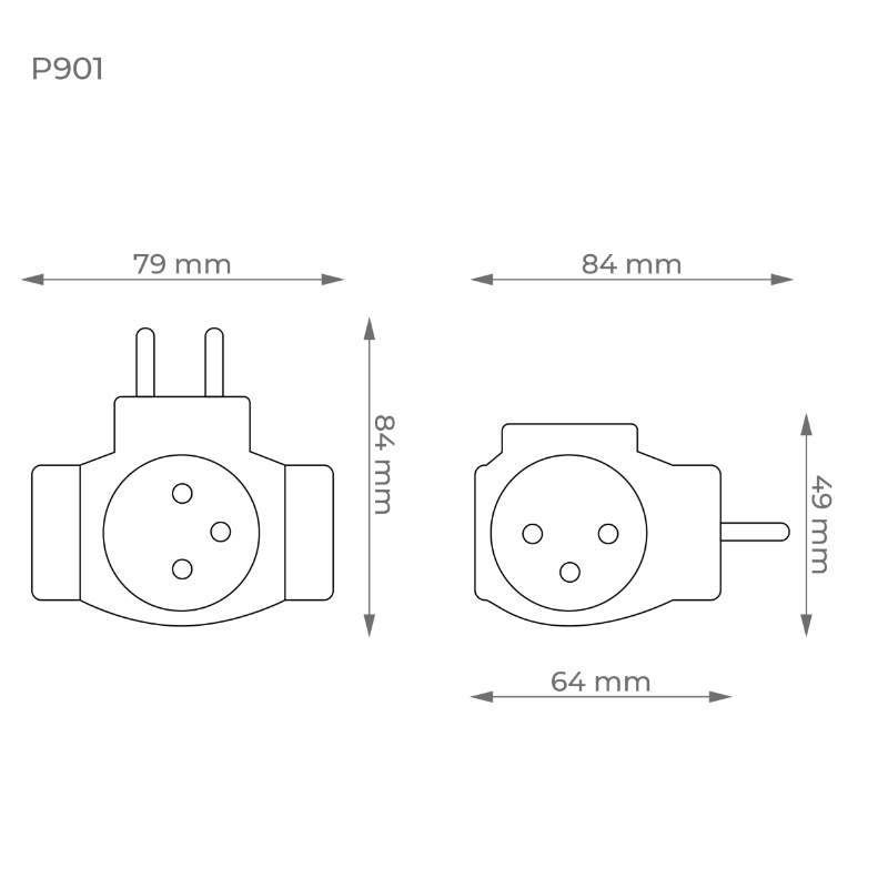 Zásuvka rozbočovací DPM P901W