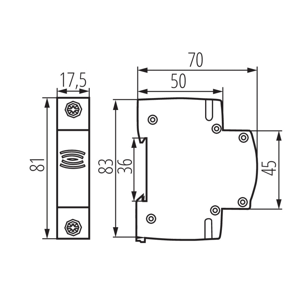 Zvonek na DIN lištu KANLUX KDOB-230V 23261