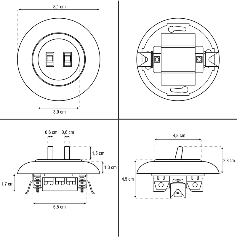 Vypínač DPM LOFT LF0021W