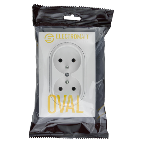 Dvojzásuvka ELECTROMALT OVA1029W OVAL
