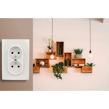 Dvojzásuvka ELECTROMALT OVA1029W OVAL
