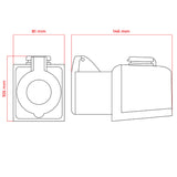 Zásuvka DPM 5p 16A 250/400V IP44 WS-GS-5-16A-230