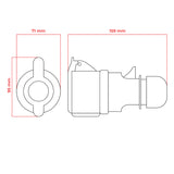 Zásuvka DPM 4p 32A 400V IP44 WS-GP-4-32A