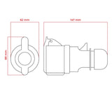 Zásuvka DPM 5p 16A 400V IP44 WS-GP-5-16A