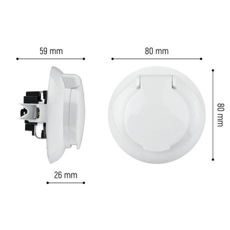 Zásuvka DPM LOFT LF0006W bílá
