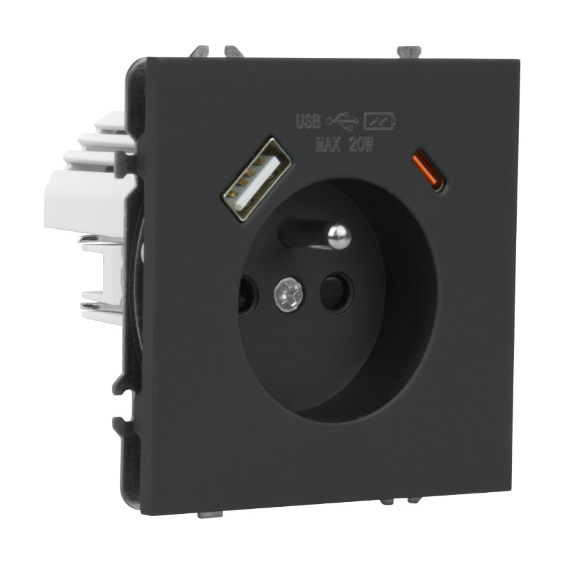 Zásuvka DPM MOXY MOX1036B černá