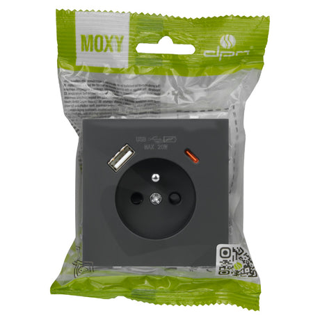 Zásuvka DPM MOXY MOX1036B černá