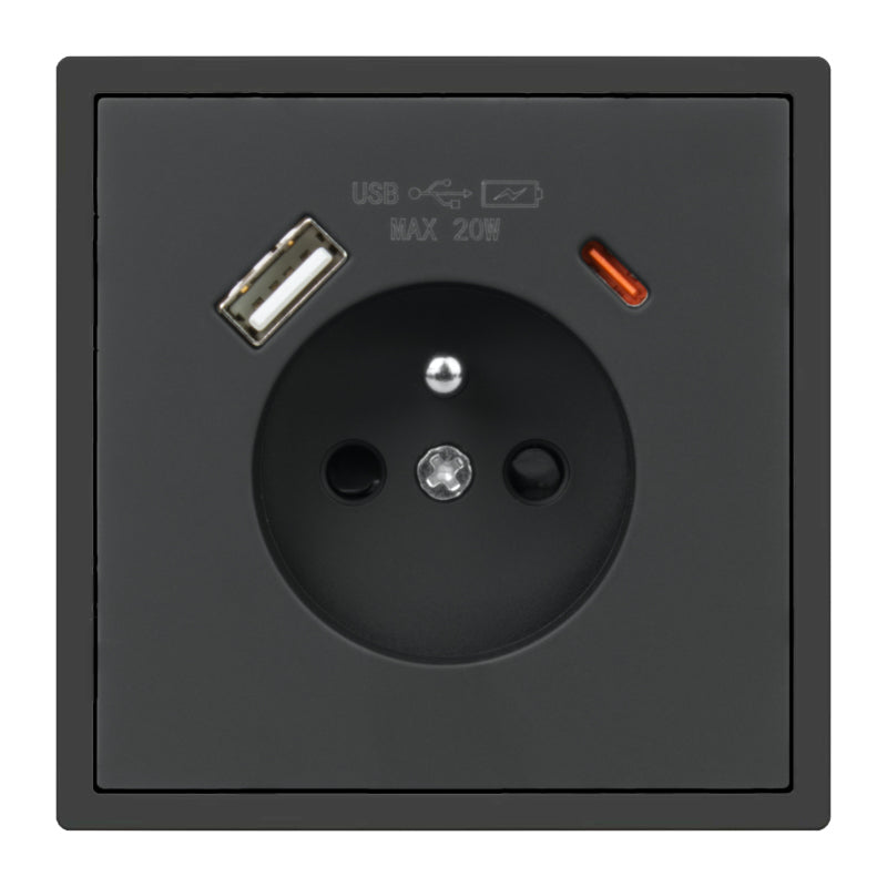 Zásuvka DPM MOXY MOX1036B černá