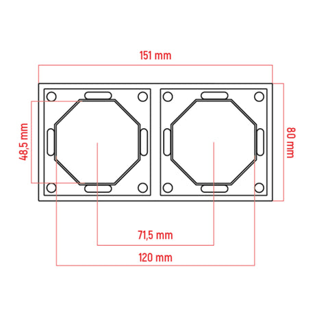 Rámeček dvojnásobný DPM MOXY MOX1002W bílý