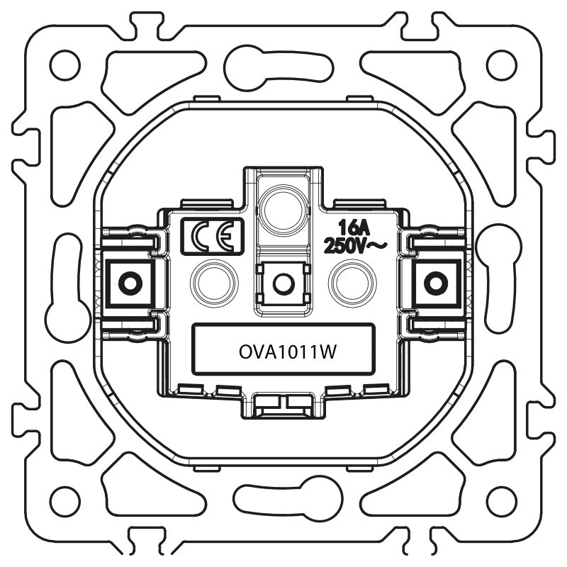 Zásuvka ELECTROMALT OVAL OVA1011W bílá