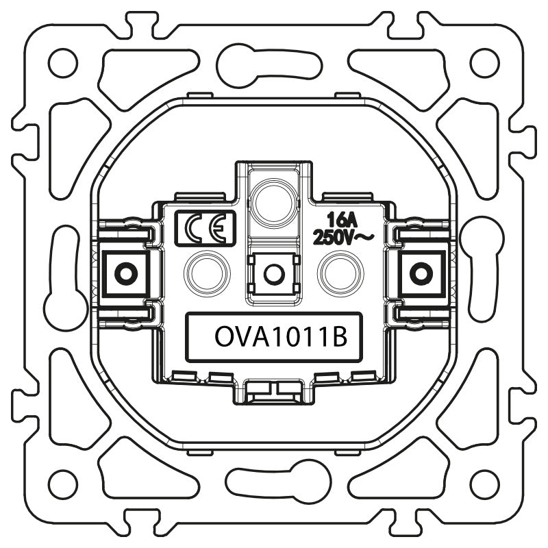 Zásuvka ELECTROMALT OVAL OVA1011B černá