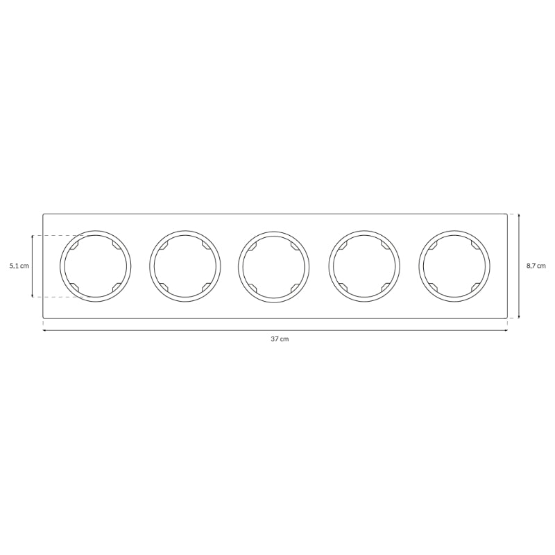 Rámeček pětinásobný ELECTROMALT OVAL OVA1005W bílý