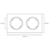 Rámeček dvojnásobný ELECTROMALT OVAL OVA1002W bílý