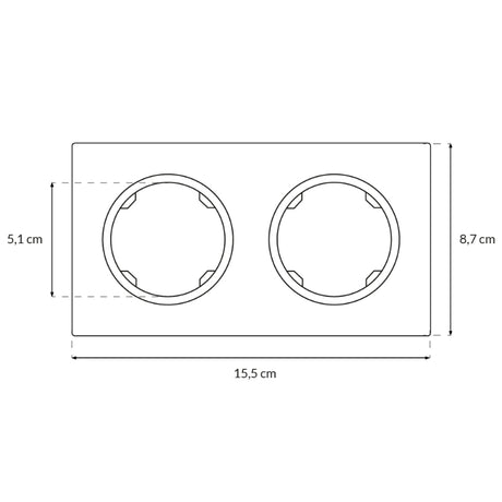 Rámeček dvojnásobný ELECTROMALT OVAL OVA1002W bílý