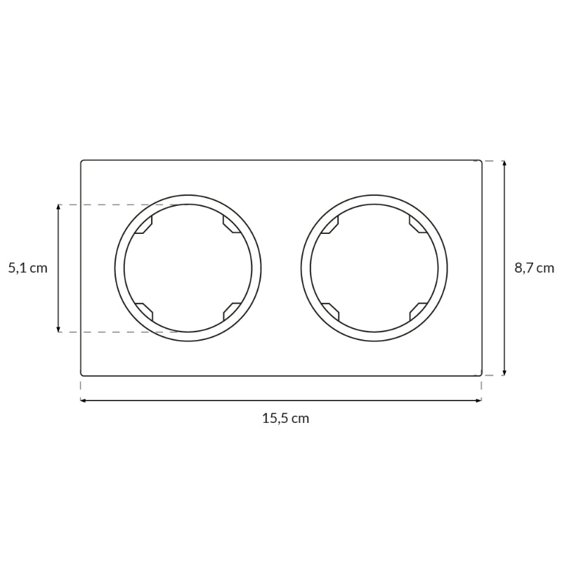 Rámeček dvojnásobný ELECTROMALT OVAL OVA1002B černý