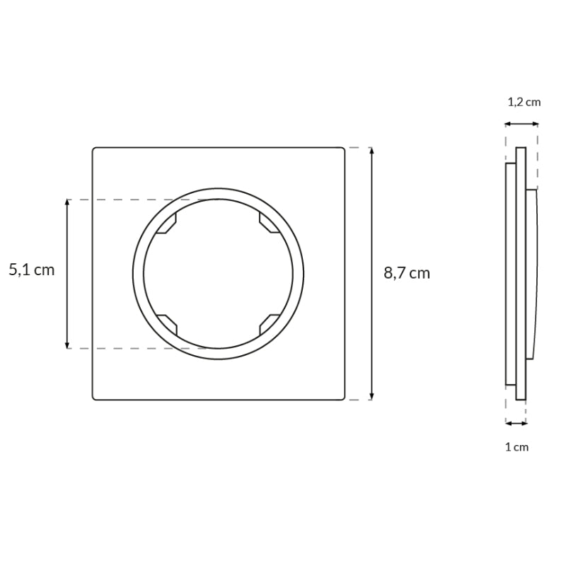 Rámeček ELECTROMALT OVAL OVA1001W bílý