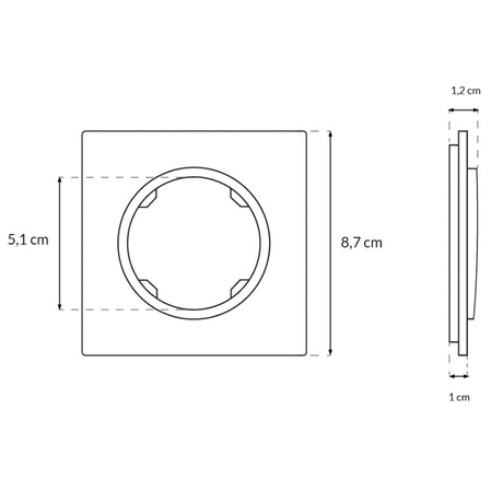 Rámeček ELECTROMALT OVAL OVA1001B černý