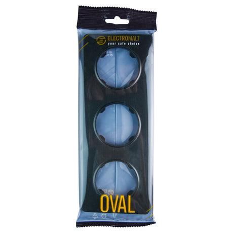 Rámeček trojnásobný ELECTROMALT OVAL OVA1003B černý