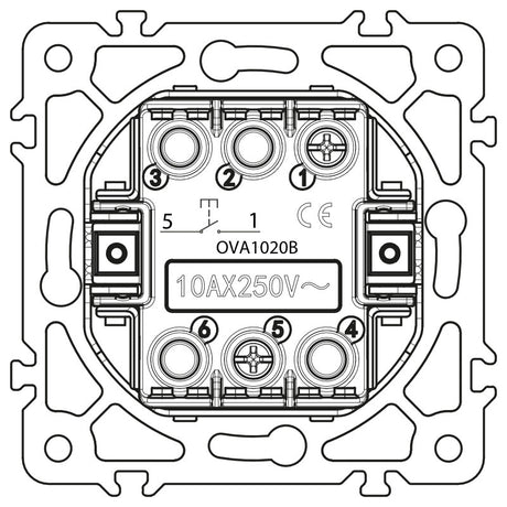 Spínač zvonkový ELECTROMALT OVAL OVA1020B černý
