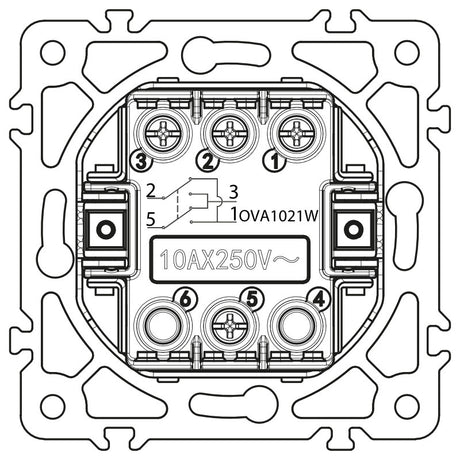 Vypínač ELECTROMALT OVAL OVA1021W bílý