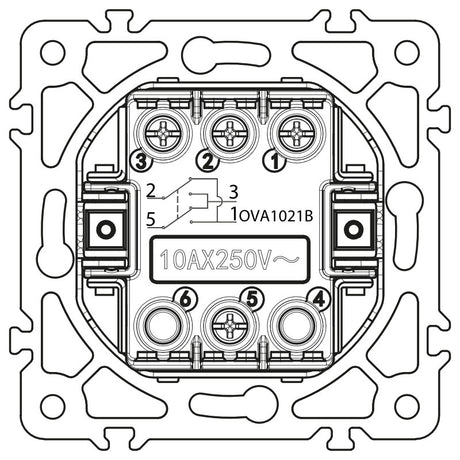 Vypínač ELECTROMALT OVAL OVA1021B černý