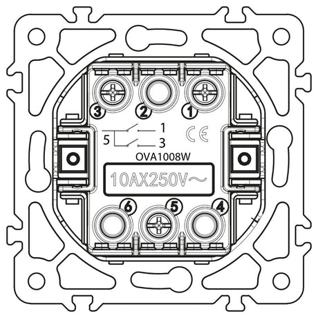 Vypínač ELECTROMALT OVAL OVA1008W bílý