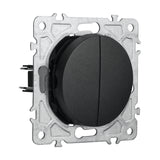 Vypínač ELECTROMALT OVAL OVA1008B černý