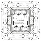 Vypínač ELECTROMALT OVAL OVA1008B černý